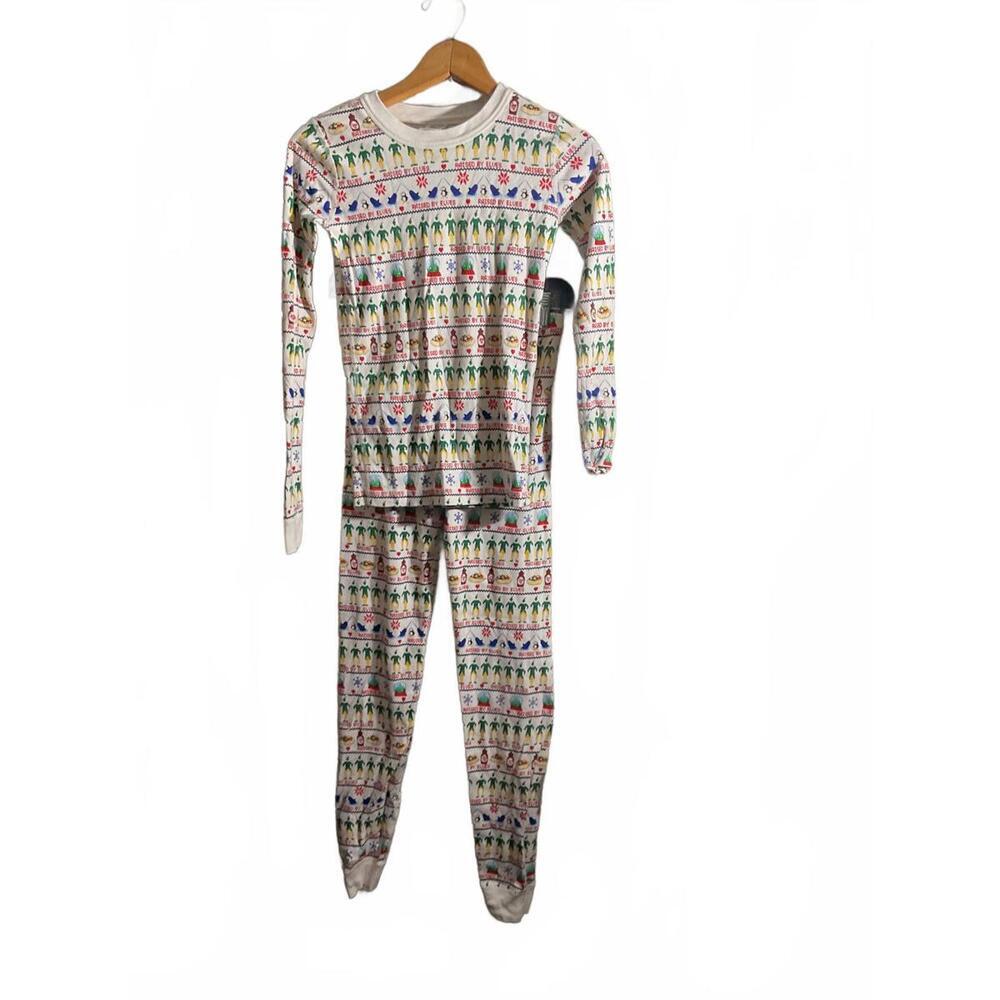 Hanna Anderson Raised by Elves Kids' Pajama Set - Festive Pattern Kids 12
